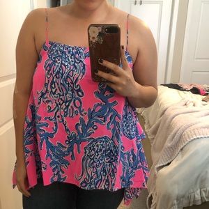 Lilly Pulitzer Caught in the Coral blouse